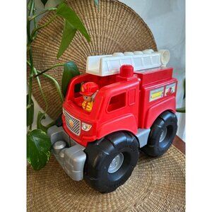 Mega Bloks Fire Truck Ride-On Toy with Firefighter Figure